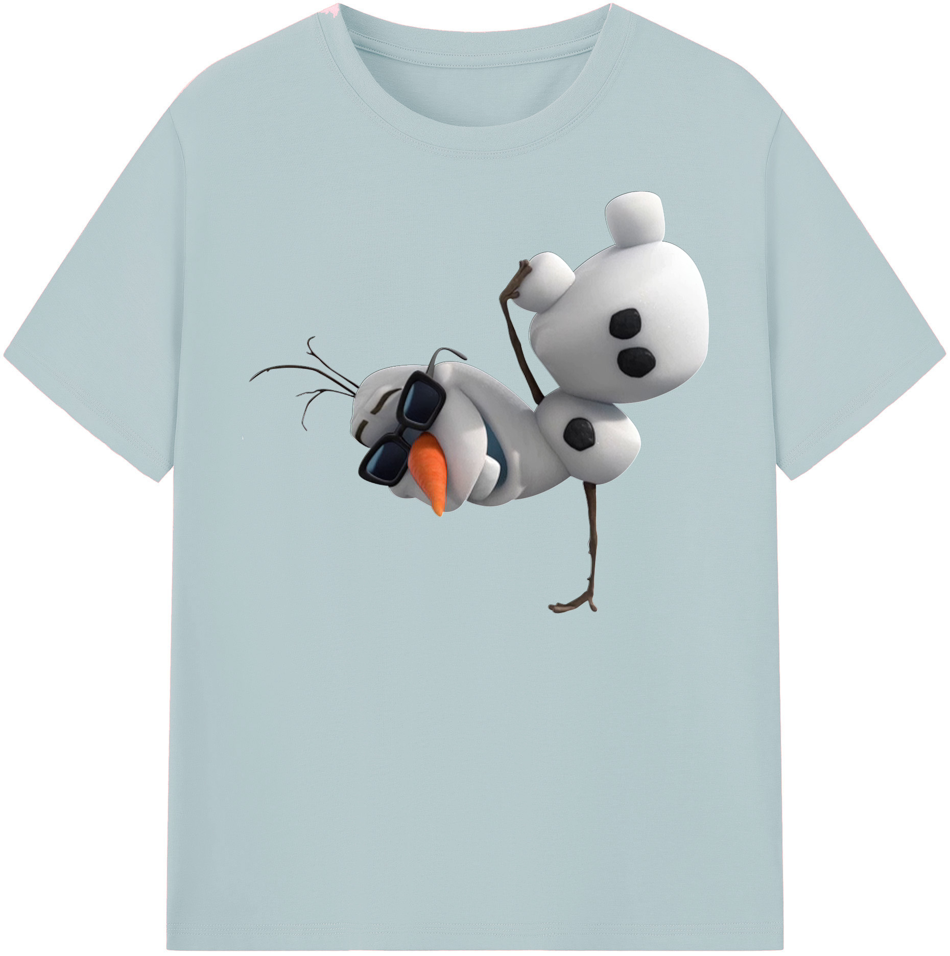 （画像用） アナと雪の女王 アンナ エルサ Frozen Anna Elsa 綿100％半袖Tシャツ（フロントプリント）
